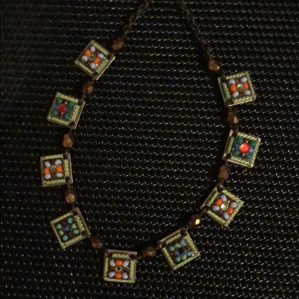 Square beaded necklace
